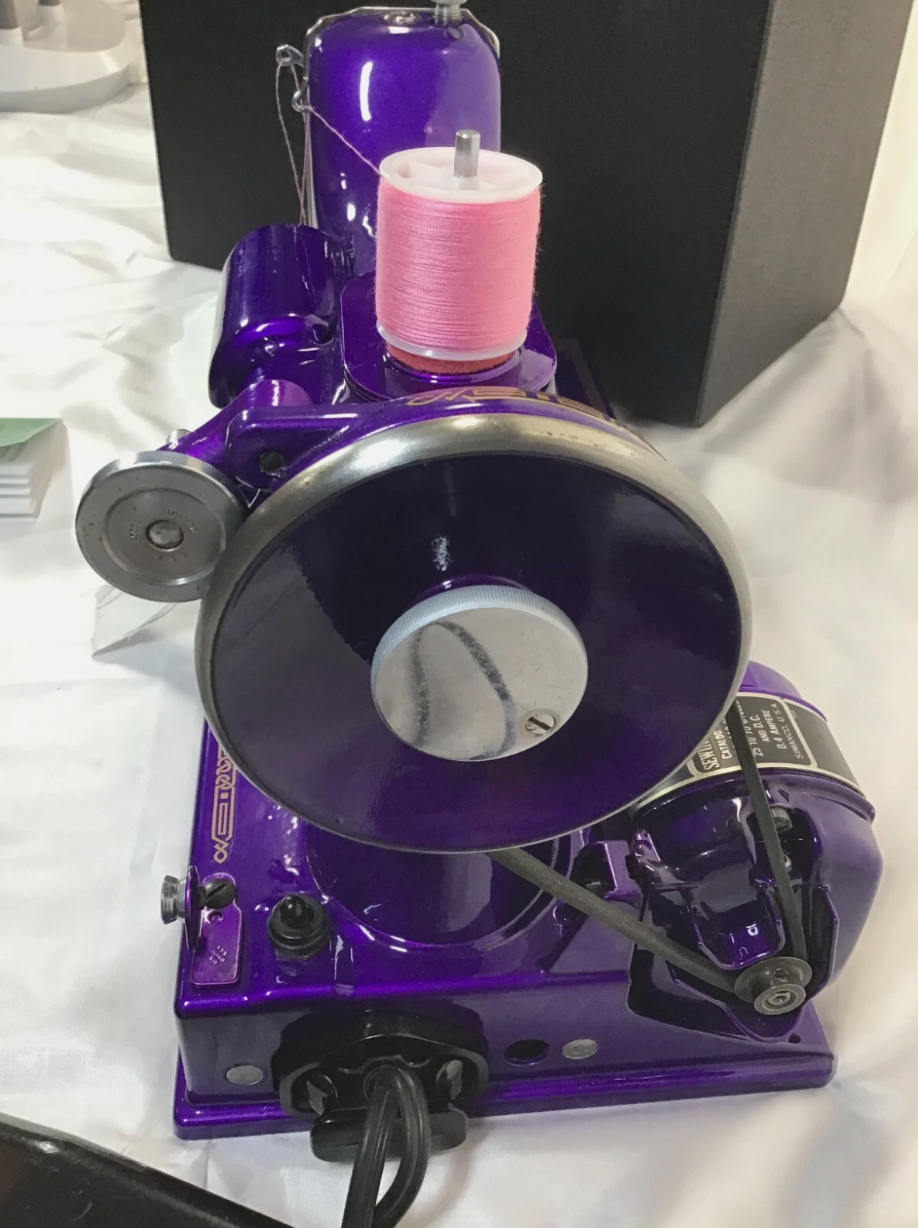 1936 Singer Featherweight 221 Sewing Machine | Powder Coat Finish | AE Series | Purple Passion | Vintage Restored | Collector’s Piece