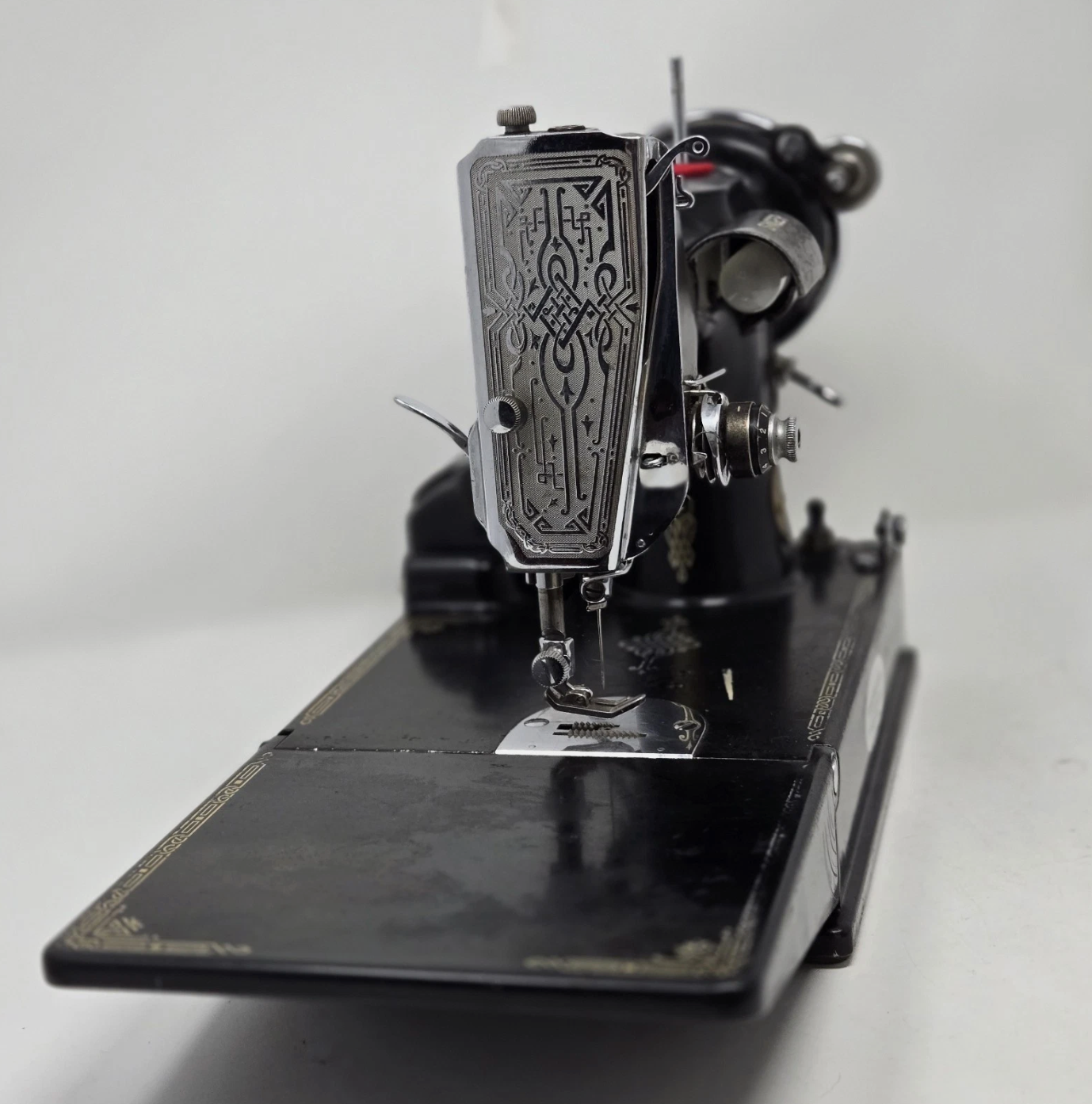 Ultra Rare 1940 Singer Featherweight 221-1 Sewing Machine | Golden Gate Exposition Badge | Original Case & Accessories
