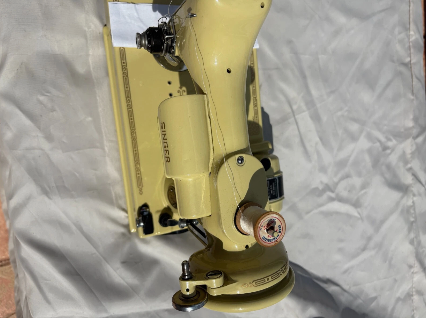 Vintage Yellow Singer Featherweight 221 | Powder Coated Sewing Machine | Refurbished 1950s Classic | Quilter’s Dream Machine