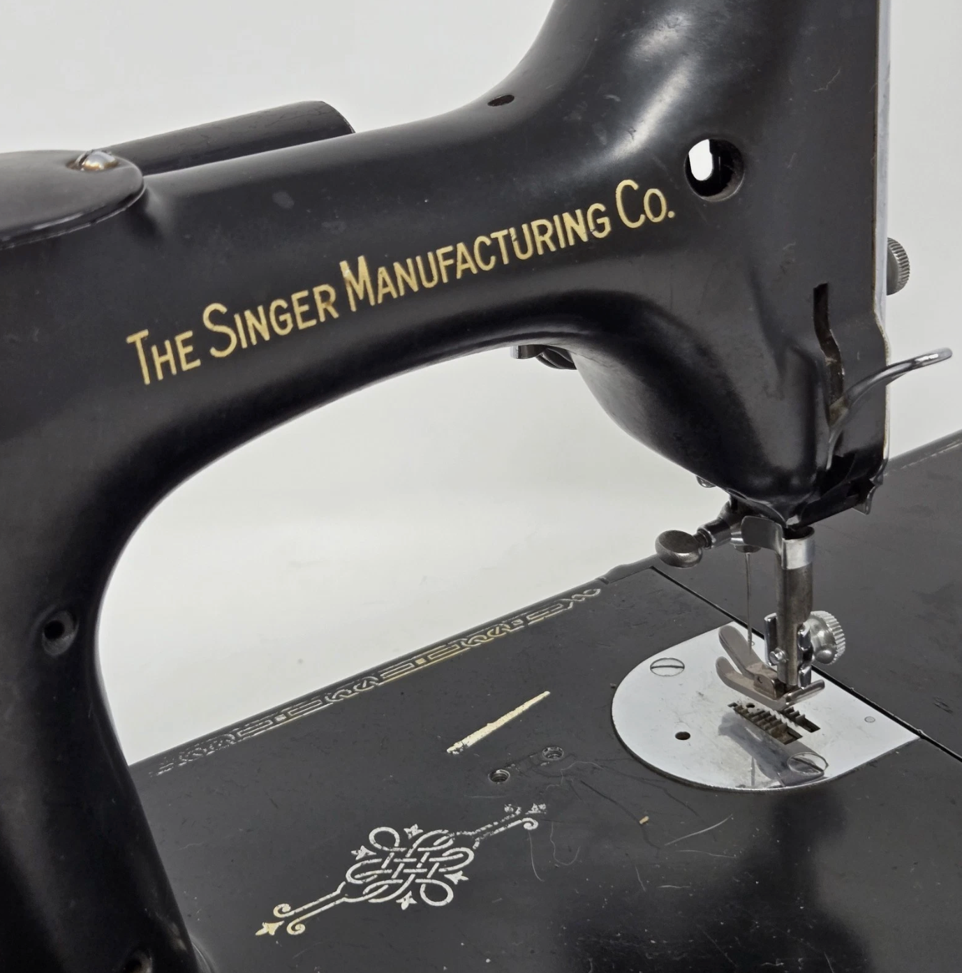 Ultra Rare 1940 Singer Featherweight 221-1 Sewing Machine | Golden Gate Exposition Badge | Original Case & Accessories
