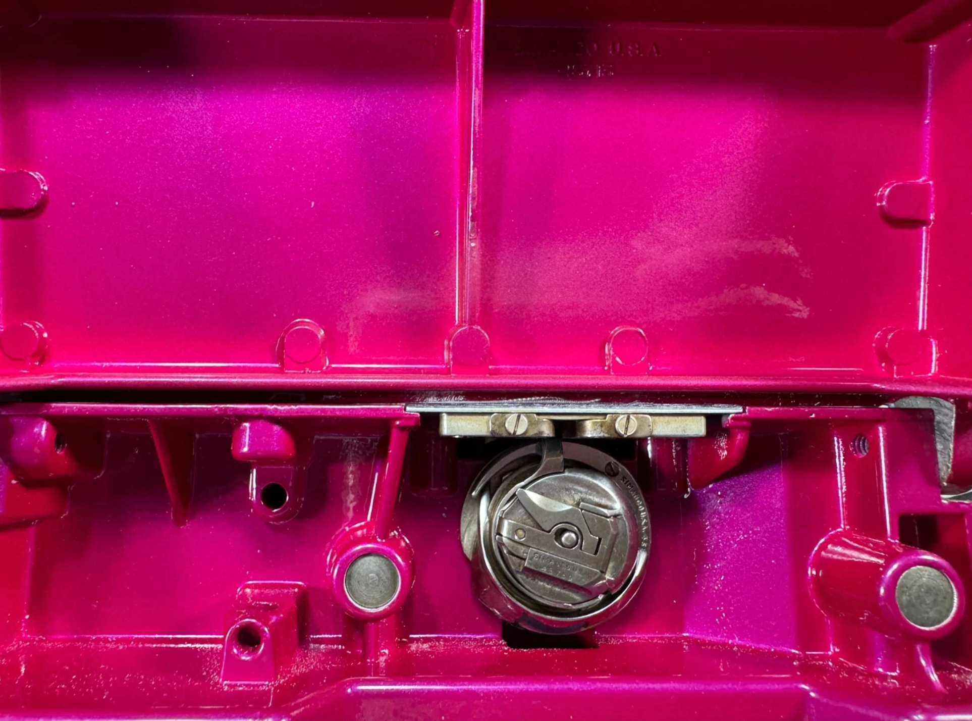 1939 Singer Featherweight 221 | Magenta Pearl Restored Sewing Machine | Vintage Quilting Classic with Case & Accessories